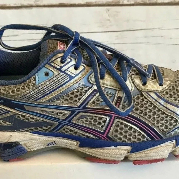 ASICS Women T3R5N Duomax GT-1000 Gel Gray Blue Athletic Running Shoes Size 8 - Picture 5 of 12